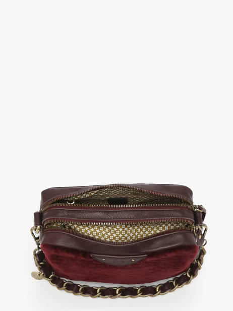 Cross Body Tas Vintage Leder Mila louise Rood vintage 23673FUC ander zicht 2